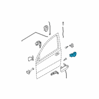 OEM 2004 Chevrolet Aveo Handle, Rear Side Door Inside Diagram - 96951730