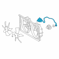 OEM 2003 Toyota MR2 Spyder Fan Motor Diagram - 16363-22060