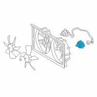 OEM 2003 Toyota Celica Fan Motor Diagram - 16363-22050