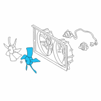 OEM 2004 Toyota Celica Fan Blade Diagram - 16361-22050