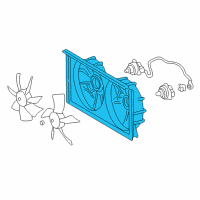 OEM 2001 Toyota MR2 Spyder Fan Shroud Diagram - 16711-22060