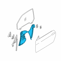 OEM 2013 BMW M3 Left Front Window Regulator Diagram - 51-33-7-193-455