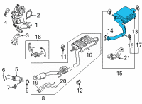 OEM 2022 Hyundai Santa Fe Muffler Assembly-Rear Diagram - 28710-S1350