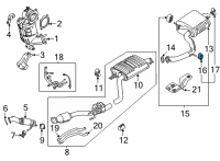 OEM 2021 Hyundai Santa Fe Hanger-Exhaust Pipe Diagram - 28780-S8000