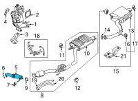 OEM Hyundai Santa Fe Muffler Assy-Front Diagram - 28610-CL100