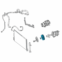 OEM Chrysler Pacifica PULLY Kit-A/C Compressor Diagram - 68257495AA