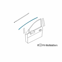 OEM 2016 Nissan Leaf Moulding-Front Door Sash, Front RH Diagram - 80282-4NP0A