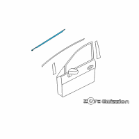 OEM 2015 Nissan Leaf Moulding Assy-Front Door Outside, RH Diagram - 80820-3NK1A