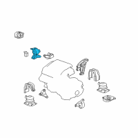 OEM 2010 Acura ZDX Mounting Rubber, Engine Sde Diagram - 50820-SZN-A01