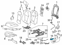 OEM Toyota Highlander Adjuster Switch Diagram - 84922-0R010-C0