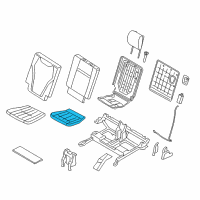 OEM 2017 BMW X5 Foam Part, Seat, Rear Diagram - 52-30-7-351-399