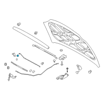 OEM 1997 Hyundai Tiburon Holder-Hood Stay Rod Mounting Diagram - 81178-34000