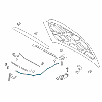 OEM 2006 Hyundai Elantra Cable Assembly-Hood Latch Release Diagram - 81190-2D000