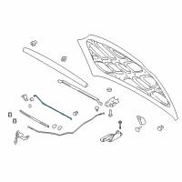 OEM 2003 Hyundai Elantra Rod Assembly-Hood Stay Diagram - 81170-2D000