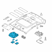 OEM 2012 Kia Forte Koup Lamp Assembly-OVERHEADEAD Console Diagram - 928001M0008O