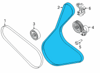 OEM 2022 Ford Explorer Serpentine Belt Diagram - L1MZ-8620-D