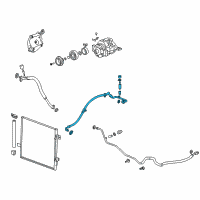 OEM Hummer H3 Hose Asm-A/C Condenser Diagram - 15865705