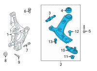 OEM 2022 Kia Carnival Arm Complete-Fr LWR Diagram - 54501R0000