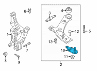 OEM Kia Carnival Ball Joint Assembly-LWR Diagram - 54530R0000