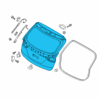 OEM Hyundai Santa Fe Sport Panel Assembly-Tail Gate Diagram - 73700-4Z600