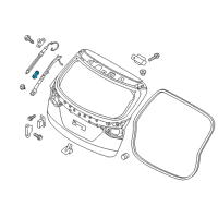 OEM 2016 Hyundai Santa Fe Sport Bracket-Tail Gate LIFTER, LH Diagram - 81772-2W600