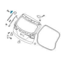 OEM 2016 Hyundai Santa Fe Sport Bracket Assembly-TAILGATE LFTR BODYSIDE Diagram - 81782-2W650