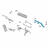 OEM Acura RL Arm, Windshield Wiper (Driver Side) Diagram - 76600-SJA-A01