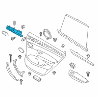 OEM 2017 BMW X3 Interior Door Handle Rear Left Inner Diagram - 51-42-7-237-721