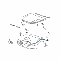 OEM 2005 Mercury Sable Release Cable Diagram - YF1Z-16916-AA