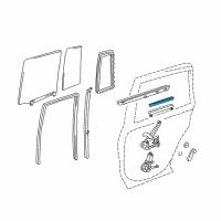 OEM 1998 Toyota RAV4 Channel Filler Diagram - 69971-12090