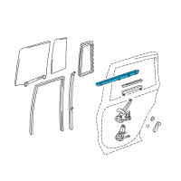 OEM 2001 Toyota RAV4 Inner Weatherstrip Diagram - 68173-42010