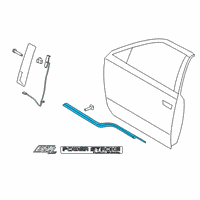 OEM Ford F-250 Super Duty Belt Molding Diagram - FL3Z-1521453-D