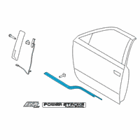 OEM 2020 Ford F-150 Belt Molding Diagram - FL3Z-1521453-D