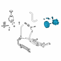 OEM Toyota Land Cruiser Power Steering Pump Diagram - 44310-60490