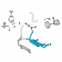 OEM Lexus LX570 Power Steering Pressure Feed Tube Assembly Diagram - 44410-60710