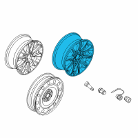 OEM 2010 Lincoln MKT Wheel, Alloy Diagram - AE9Z-1007-A