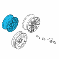 OEM 2010 Lincoln MKT Wheel, Alloy Diagram - AE9Z-1007-D