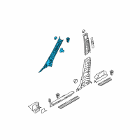 OEM 2008 Hyundai Tucson Trim Assembly-Front Pillar LH Diagram - 85810-2E210-J9