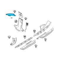 OEM 2018 BMW M5 Left A-Pillar Alcantara Trim Diagram - 51-43-8-068-521