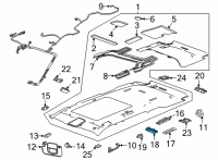 OEM 2022 Cadillac Escalade Dome Lamp Assembly Diagram - 84874629