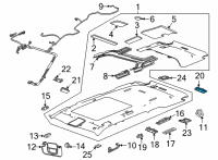 OEM Cadillac Escalade ESV Cargo Lamp Diagram - 84874625