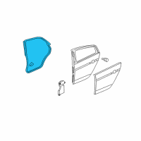 OEM 2009 Acura TL Weatherstrip, Right Rear Door Diagram - 72810-TK4-A01