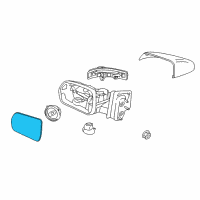 OEM 2022 Ford Edge Mirror Glass Diagram - FT4Z-17K707-C