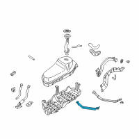 OEM 1999 Nissan Pathfinder Band Assy-Fuel Tank Mounting Diagram - 17406-0W010