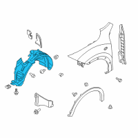 OEM 2014 Nissan Juke Protector-Front Fender, LH Diagram - 63843-3YW0A