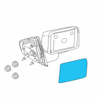 OEM Ford Mirror Glass Diagram - 4L3Z-17K707-AA