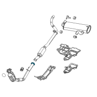 OEM 2021 Jeep Wrangler Clamp-Exhaust Diagram - 68299490AA