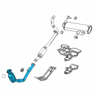 OEM 2021 Jeep Wrangler Exhaust Catalytic Converter Diagram - 68281699AH