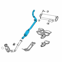 OEM 2021 Jeep Wrangler Exhaust Extension Pipe Diagram - 68251969AD