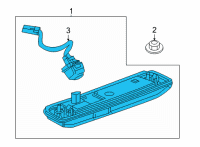 OEM 2021 Buick Encore GX License Lamp Assembly Diagram - 42734779